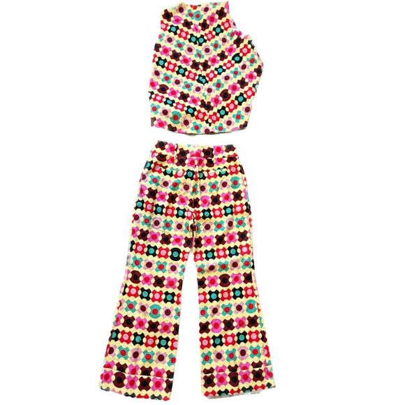 La DoubleJ Groovy Dot Giallo Set - Sz. Small La Scala Top & Hendrix Pants - Picture 7 of 9